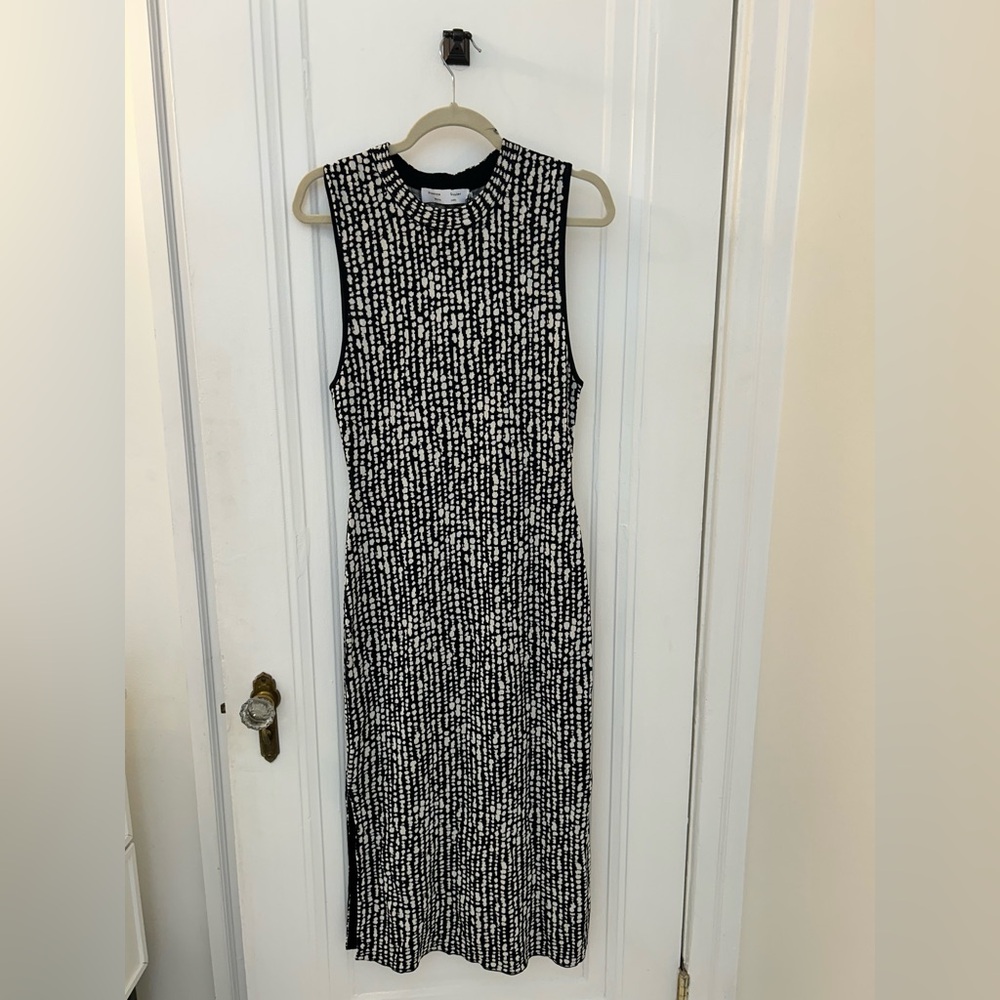 Proenza Schouler Black & White Sleeveless Knit Maxi Dress